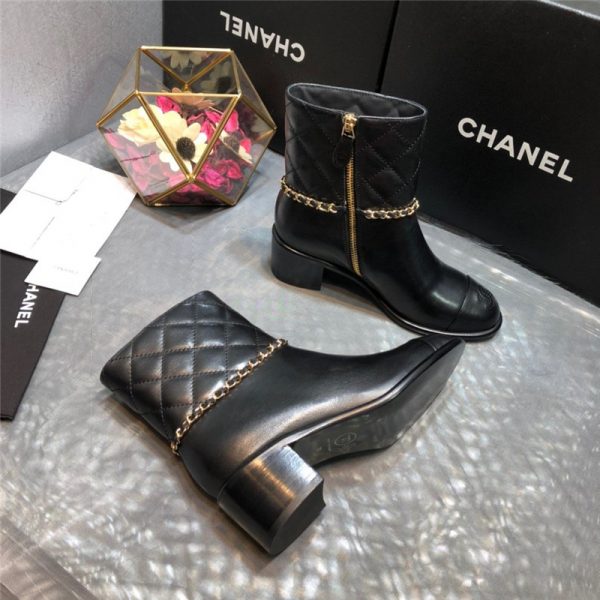 chanel black boots replica shoes