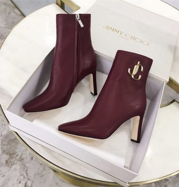 Jimmy Choo Minori 85 Ankle Boots in Red