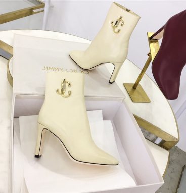Jimmy Choo Minori 85 Ankle Boots in white