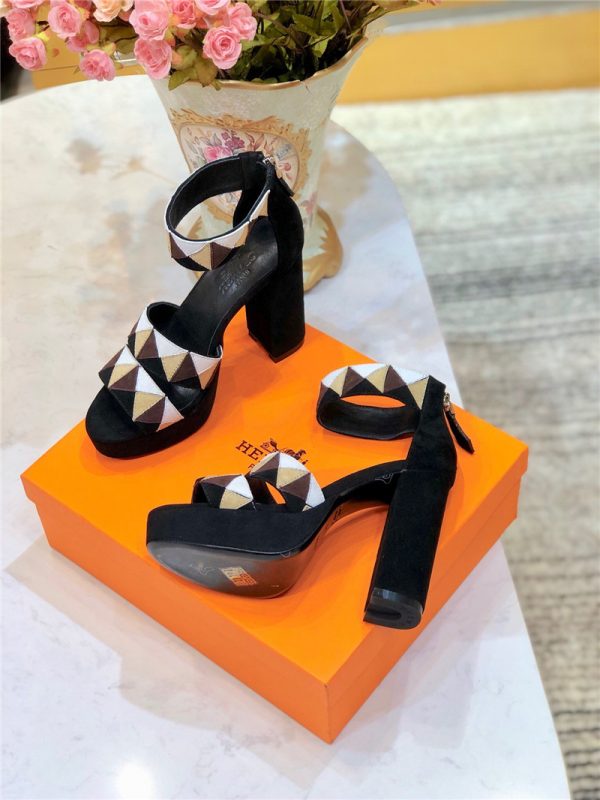 Hermes sandals heels shoes