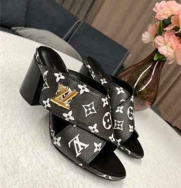 LV heels slippers