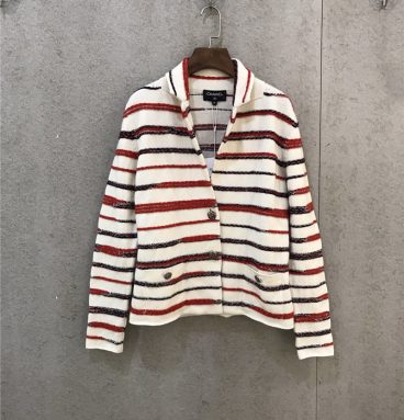 chanel Red and white sweater