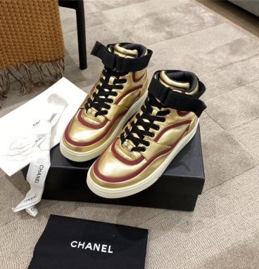 chanel gold sneakers