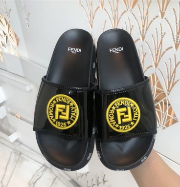 Fendi FF logo slippers for women