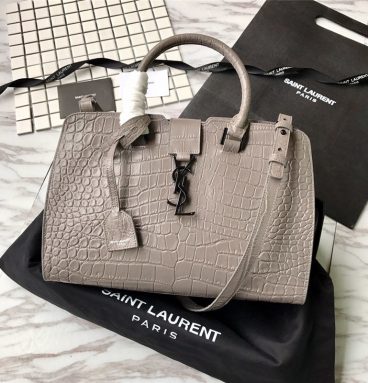ysl crocodile handbag gray
