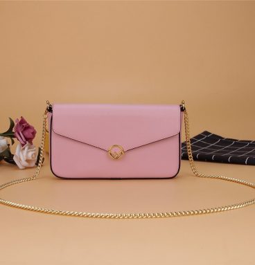 Fendi three-piece wallet pink