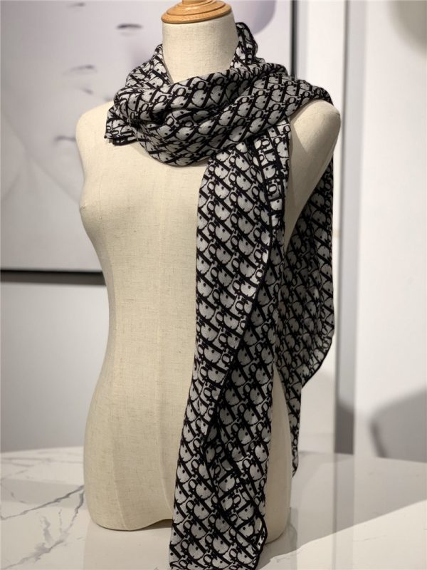 Dior cashmere shawl black