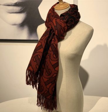 burberry cashmere shawl red