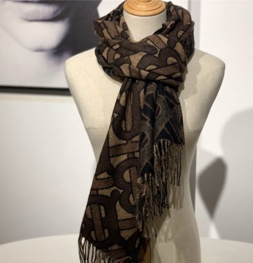 burberry cashmere shawl brown