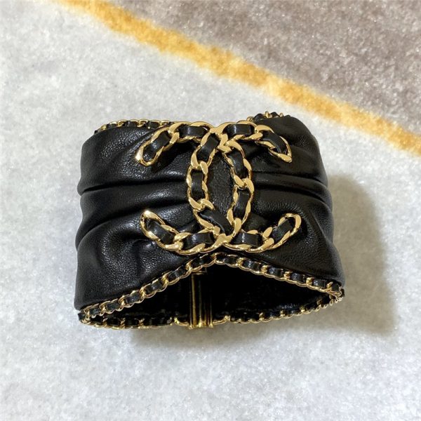 Chanel woven leather bracelet