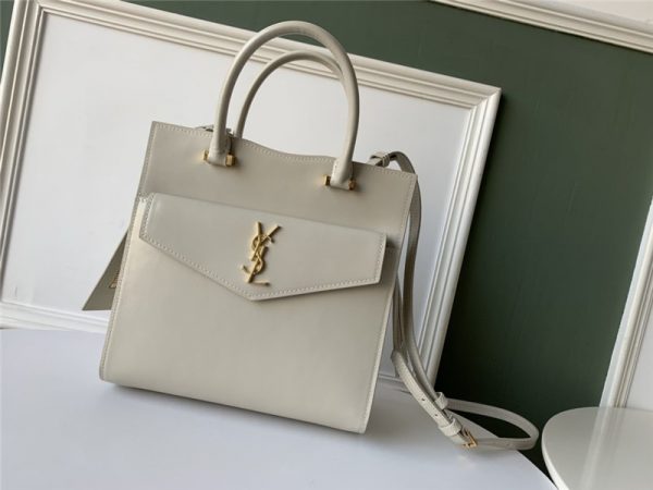 ysl uptown bag small white
