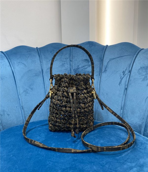 fendi drawstring bag weave