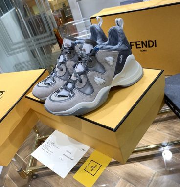 FFluid Suede and Mesh Sneakers