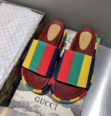 gucci rainbow slippers women