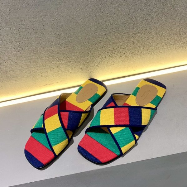 gucci rainbow slippers
