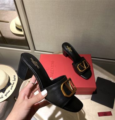 valentino Thick Heel sandals black