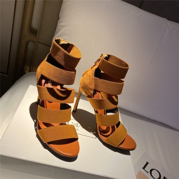 balmain sandals women brown