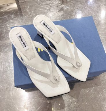 Reike Nen high heel clip toe sandals white