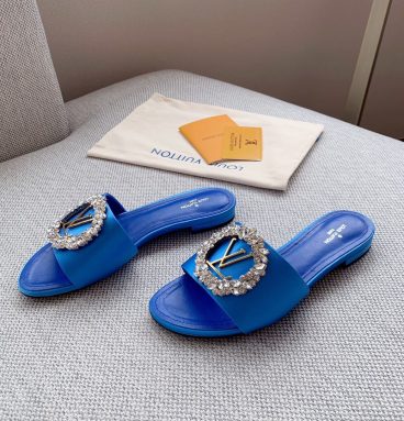 lv madeleine sandals blue