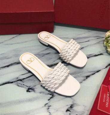 Valentino ‬woven sandals white