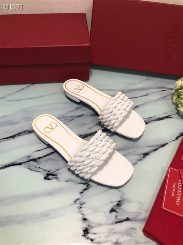 Valentino ‬woven sandals white