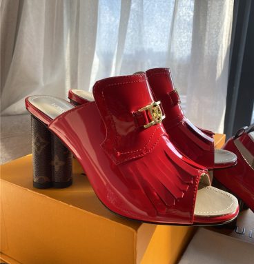 lv ankle boots replica shoes red