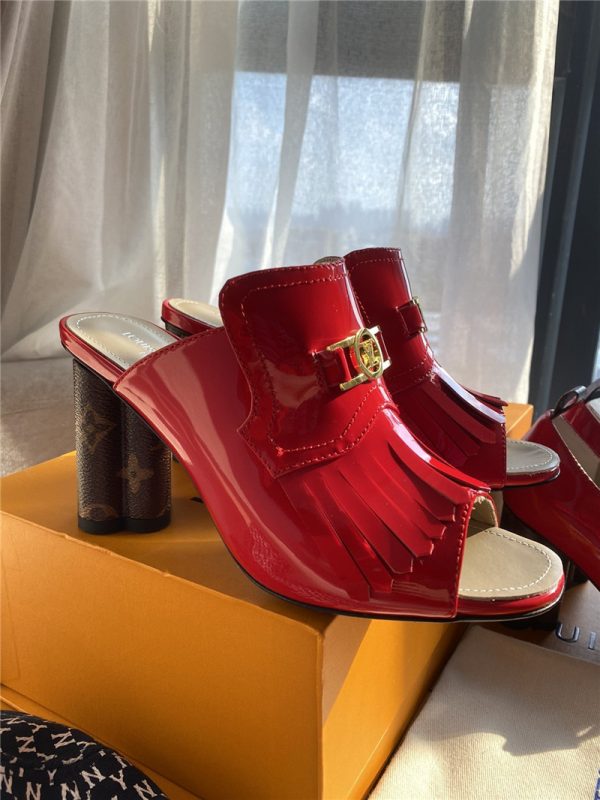 lv ankle boots replica shoes red