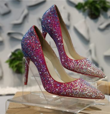 christian louboutin heels with diamonds