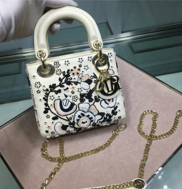 lady Dior embroidered mini bag