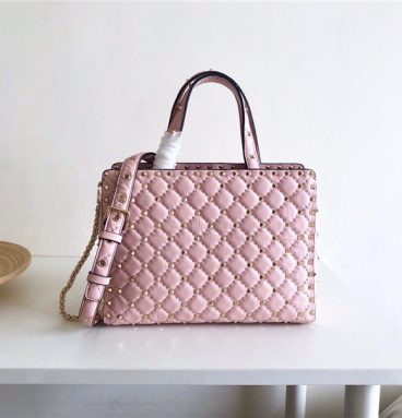 valentino garavani rockstud spike pink replica bags