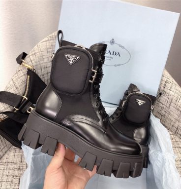 prada boots with bags