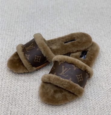 lv wool slippers replica shoes