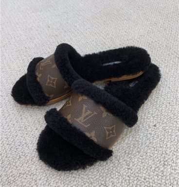lv wool slippers replica shoes