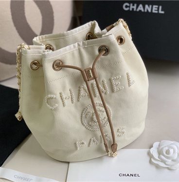 chanel pearl drawstring bag replica bags