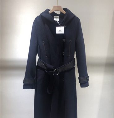hermes Wool cashmere coat replica clothing