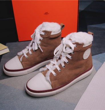 Hermes wool high-top shoes