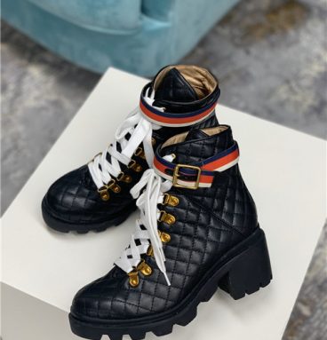 gucci trip leather ankle boots
