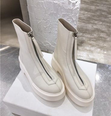 the row zipped boots white