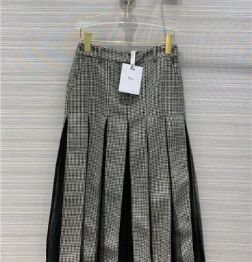 dior mesh pleated skirt