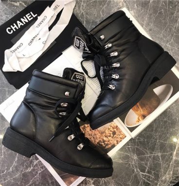 chanel down shoes snow boots