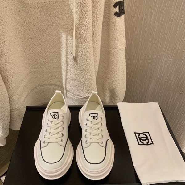 chanel canvas sneakers