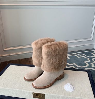 chanel wool boots