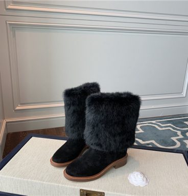 chanel wool boots