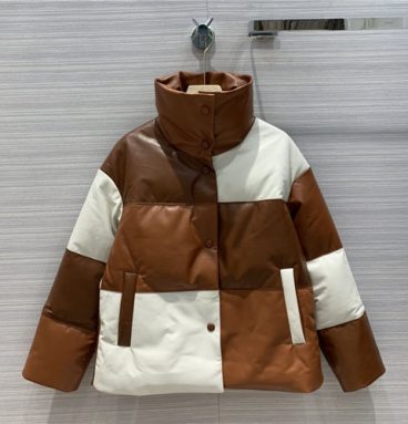 hermes leather down jacket