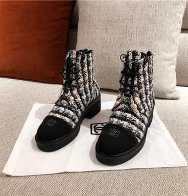 chanel ankle boots with chain