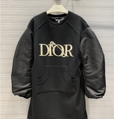 dior letters sweater dress