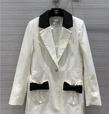 chanel suit white coat