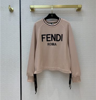 fendi logo embroidered sweatshirt