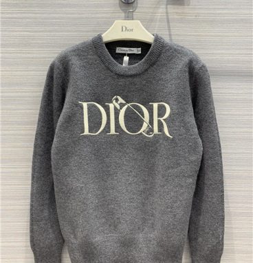 dior spring and autumn gray sweater