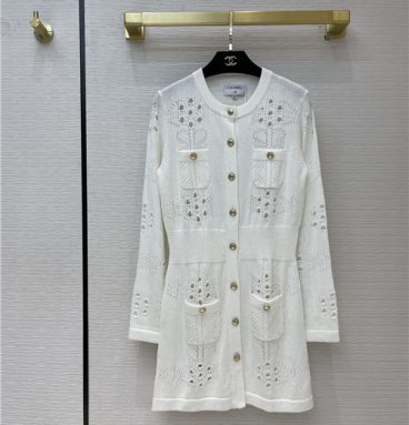 chanel cardigan knitted dress